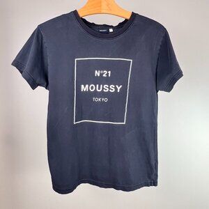 MOUSSY Tokyo Distressed Boxy Printed Tee